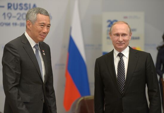 Russian President Vladimir Putin's bilateral meeting with Prime Minister of Singapore Lee Hsien Loong