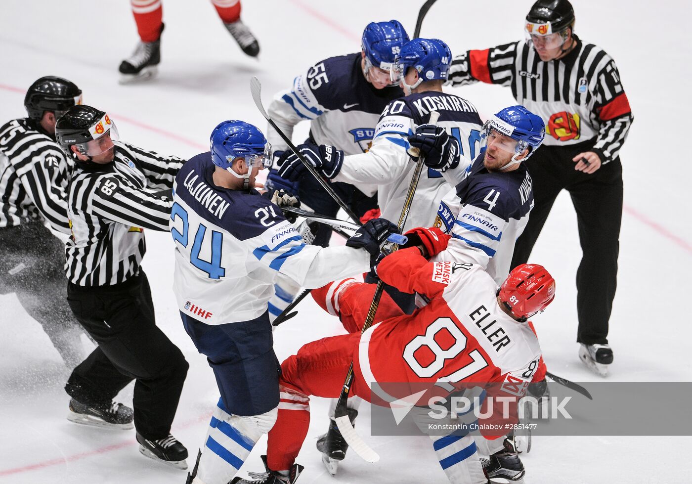 World Ice Hockey Championship. Finland vs. Denmark