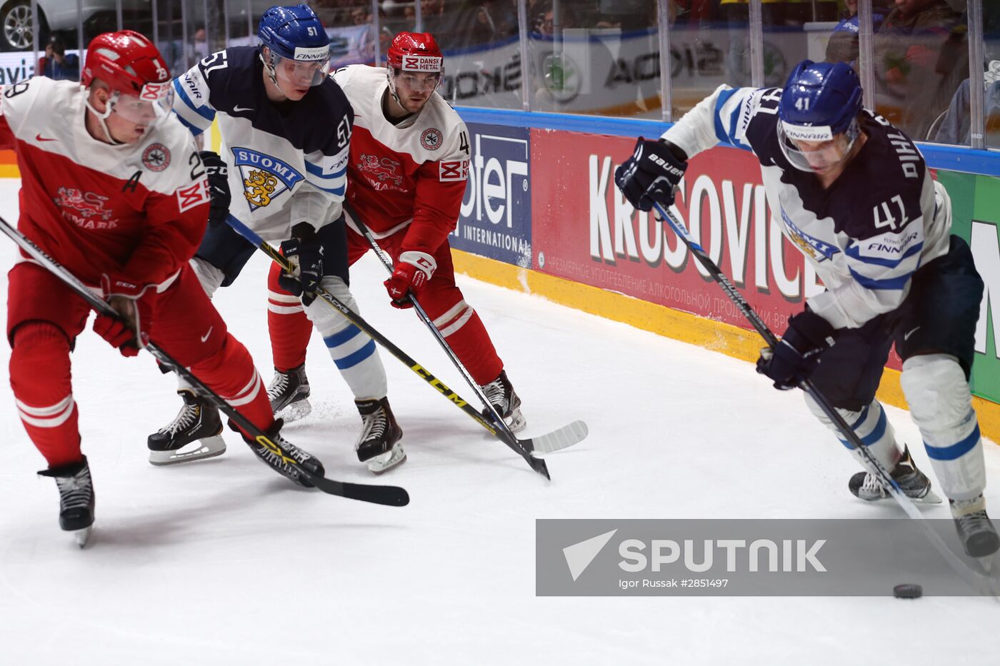 World Ice Hockey Championship. Finland vs. Denmark