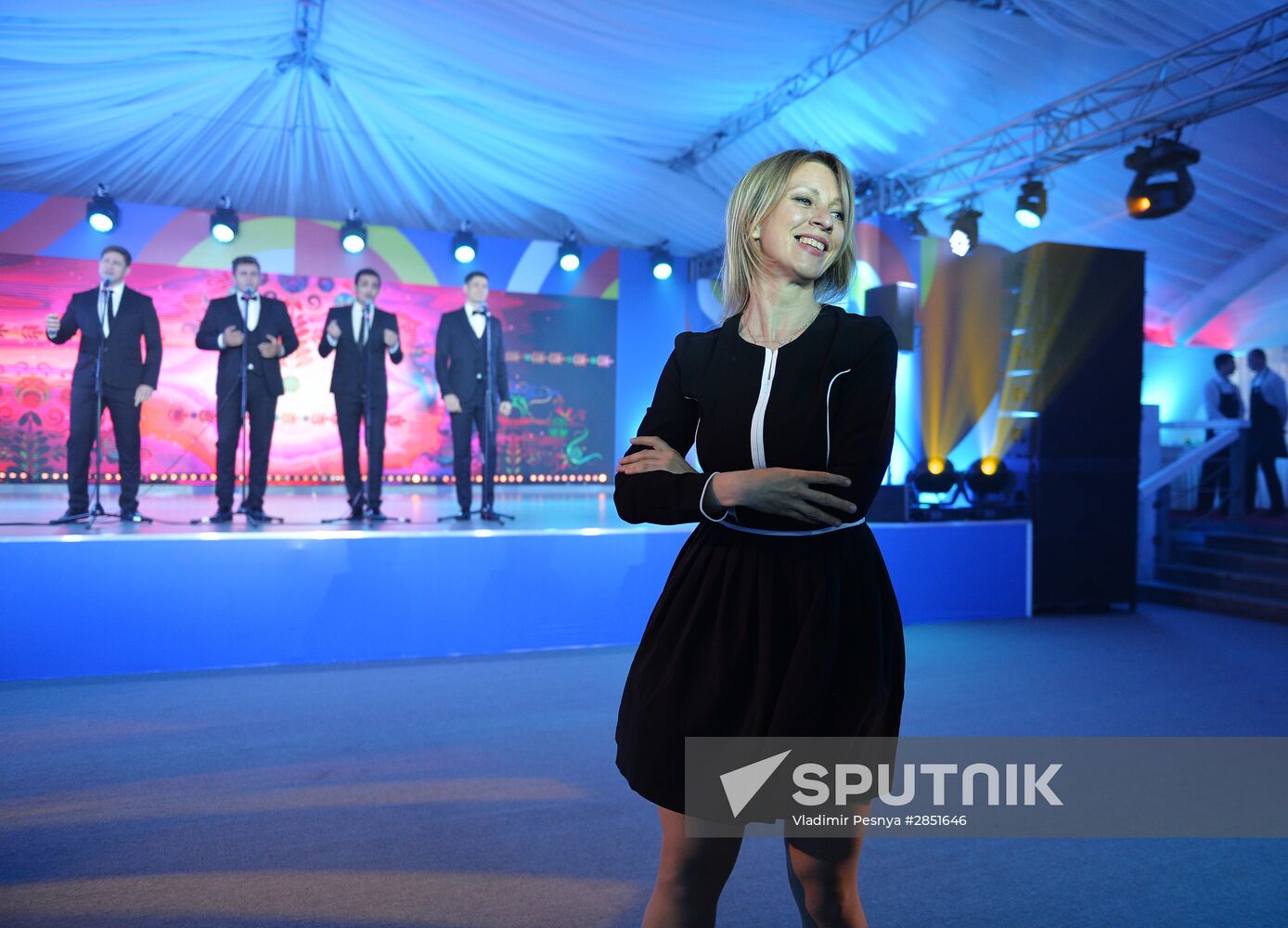 Maria Zakharova performs Kalinka dance in Sochi