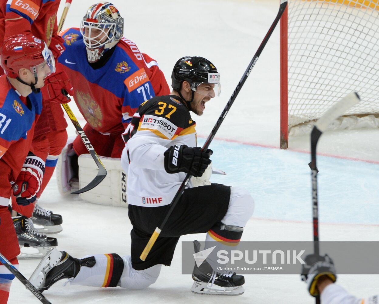 2016 IIHF World Ice Hockey Championship. Russia vs. Germany