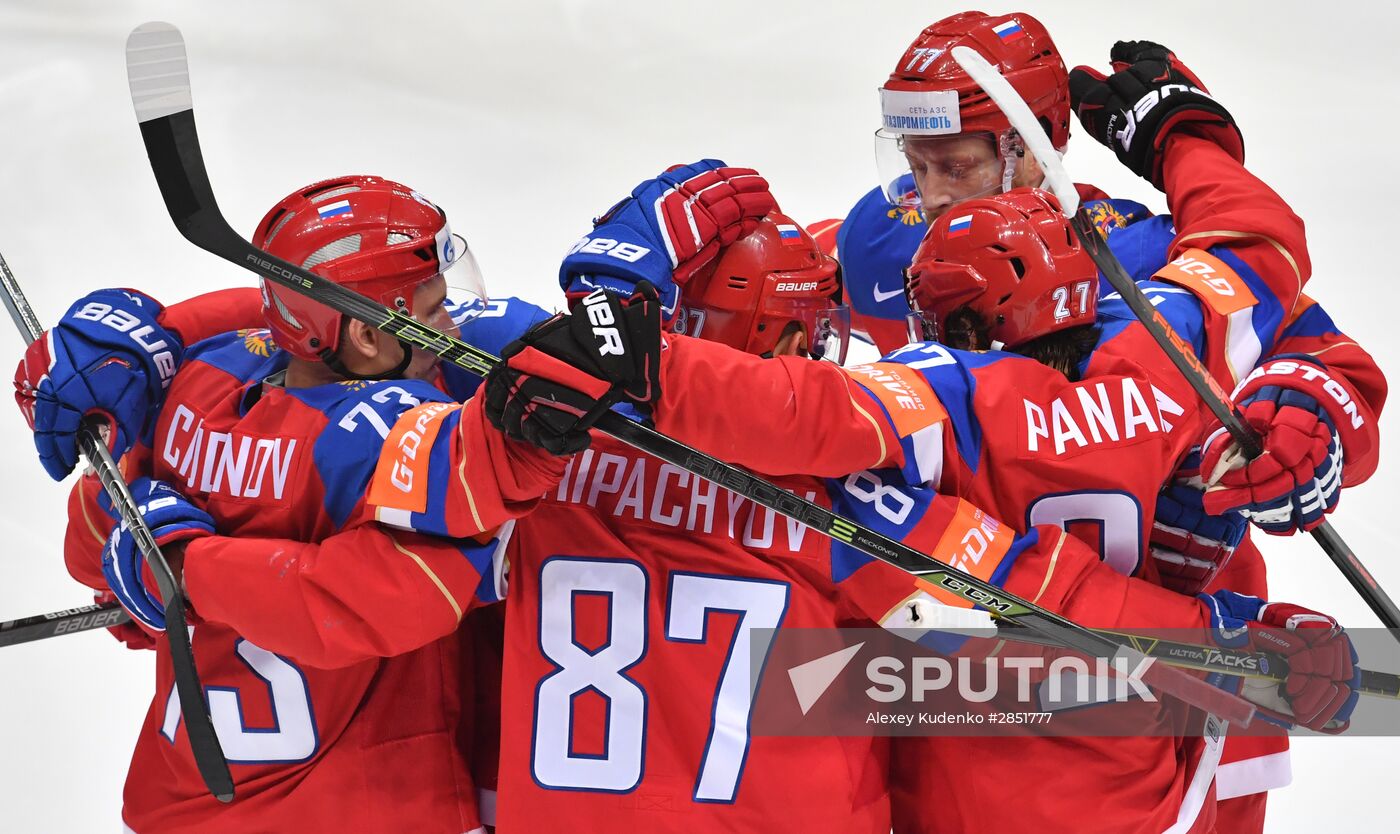 2016 IIHF World Ice Hockey Championship. Russia vs. Germany
