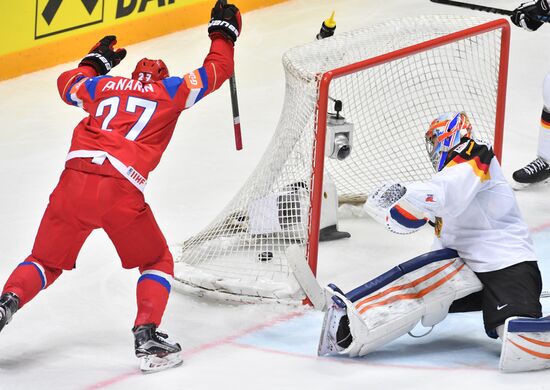 2016 IIHF World Ice Hockey Championship. Russia vs. Germany