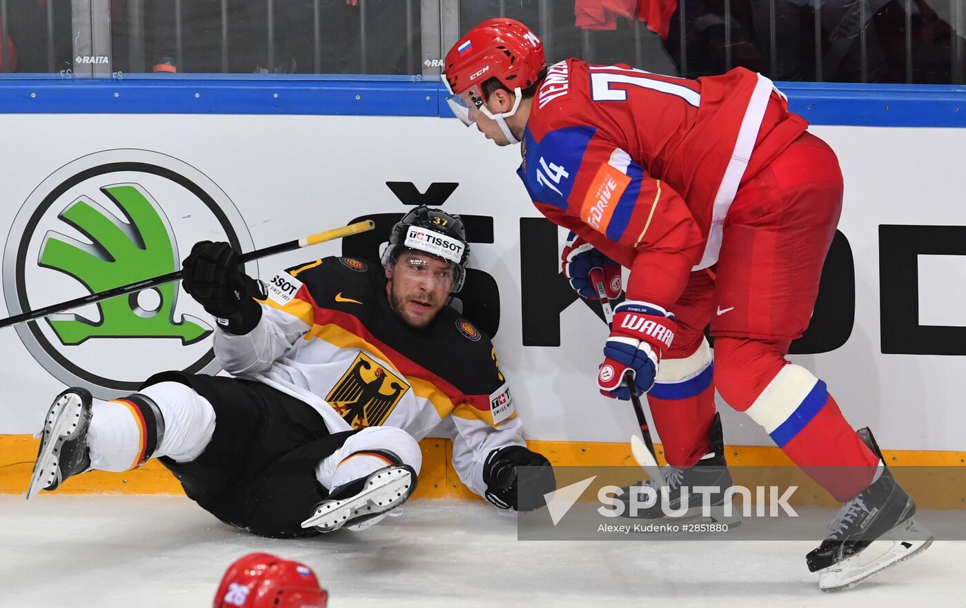 2016 IIHF World Ice Hockey Championship. Russia vs. Germany