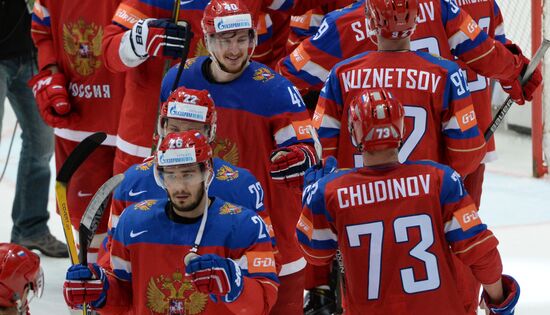 2016 IIHF World Ice Hockey Championship. Russia vs. Germany