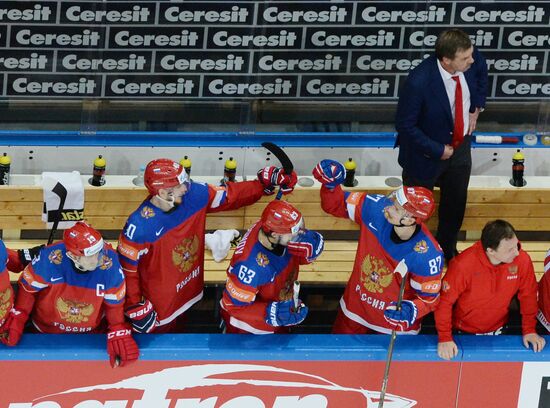 2016 IIHF World Ice Hockey Championship. Russia vs. Germany