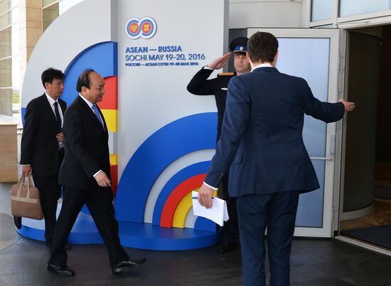Delegation heads - ASEAN-Russia Summit participants arrive at Congress Centre in Sochi