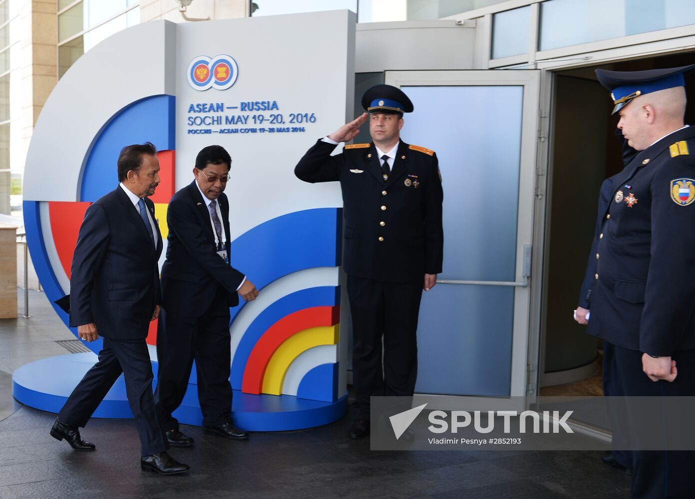 Delegation heads - ASEAN-Russia Summit participants arrive at Congress Centre in Sochi