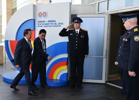 Delegation heads - ASEAN-Russia Summit participants arrive at Congress Centre in Sochi