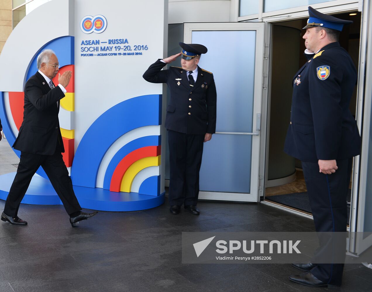 Delegation heads - ASEAN-Russia Summit participants arrive at Congress Centre in Sochi