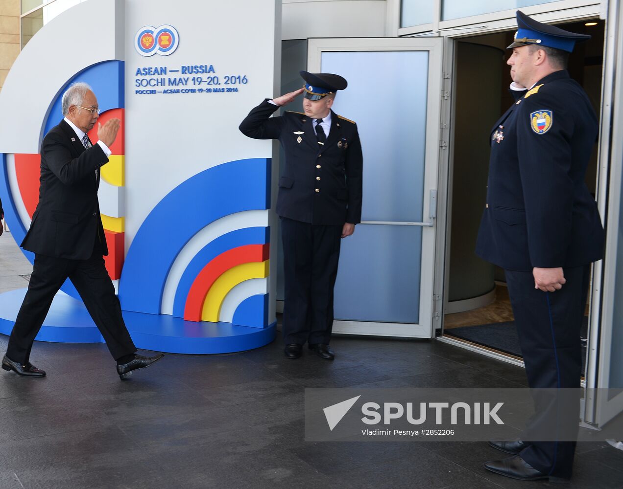 Delegation heads - ASEAN-Russia Summit participants arrive at Congress Centre in Sochi