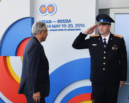 Delegation heads - ASEAN-Russia Summit participants arrive at Congress Centre in Sochi