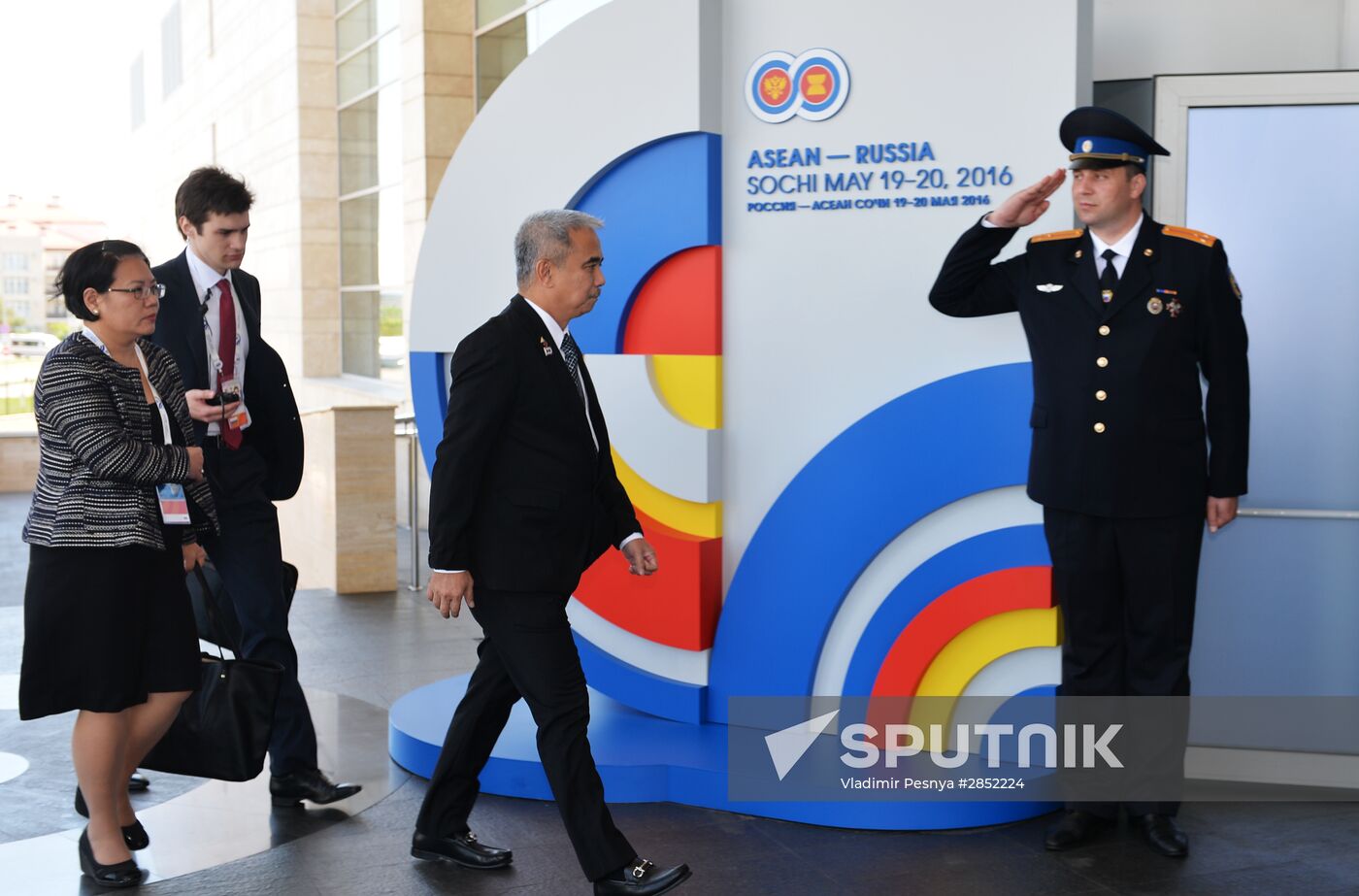 Delegation heads - ASEAN-Russia Summit participants arrive at Congress Centre in Sochi