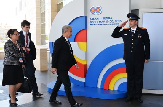 Delegation heads - ASEAN-Russia Summit participants arrive at Congress Centre in Sochi