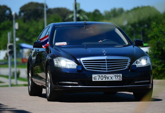 Delegation heads - ASEAN-Russia Summit participants arrive at Congress Centre in Sochi