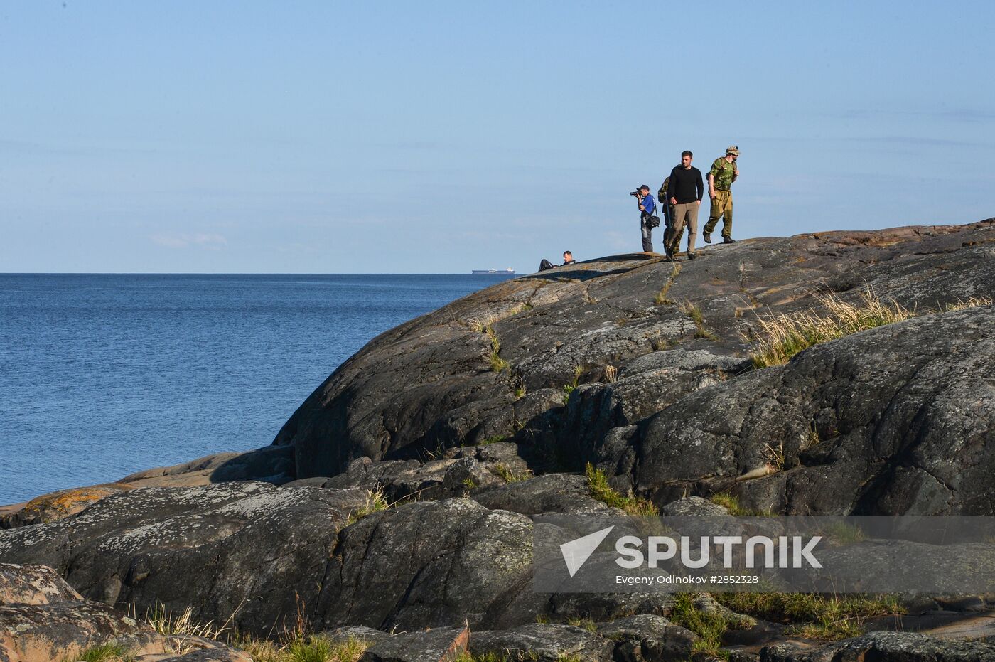 'Gogland' complex environmental expedition of the Russian Geographical Society on Gogland Island in the Gulf of Finland.