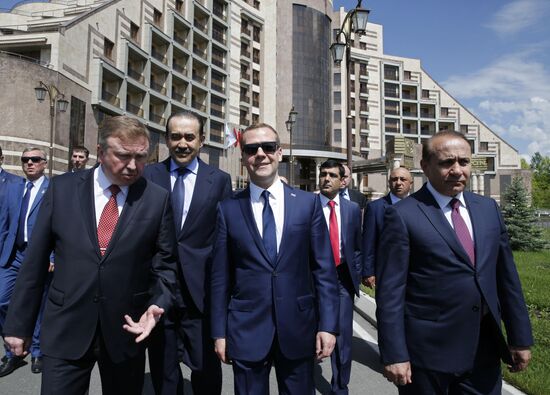 Russian Prime Minister Dmitry Medvedev attends Eurasian Intergovernmental Council meeting in Yerevan