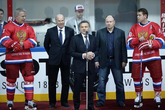 Ice Hockey. World Legends Under Moscow Stars gala match