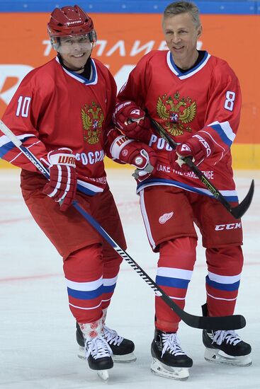 Ice Hockey. World Legends Under Moscow Stars gala match