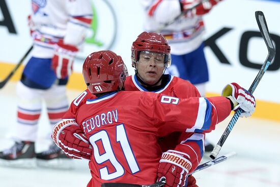 Ice Hockey. World Legends Under Moscow Stars gala match