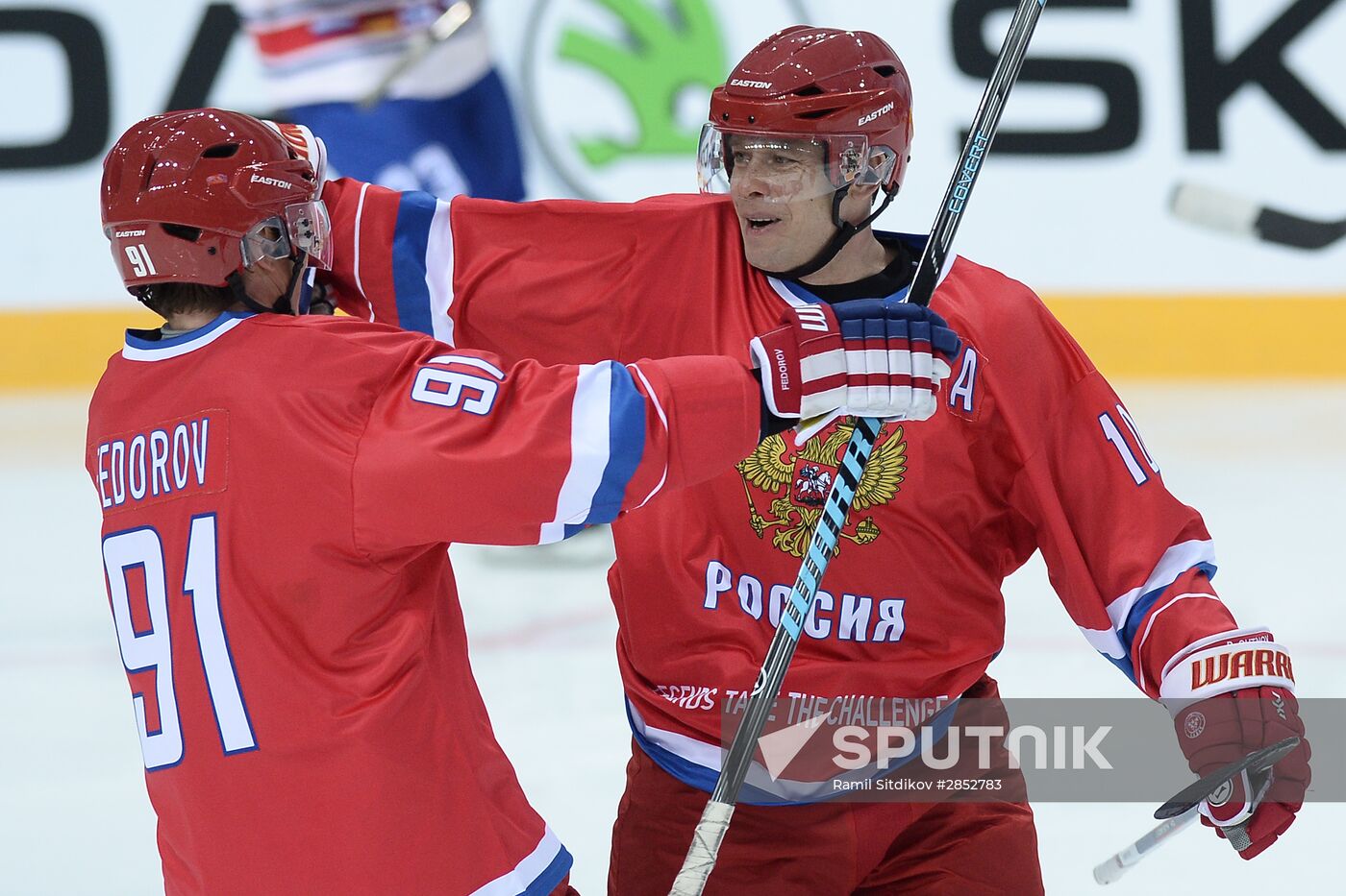 Ice Hockey. World Legends Under Moscow Stars gala match