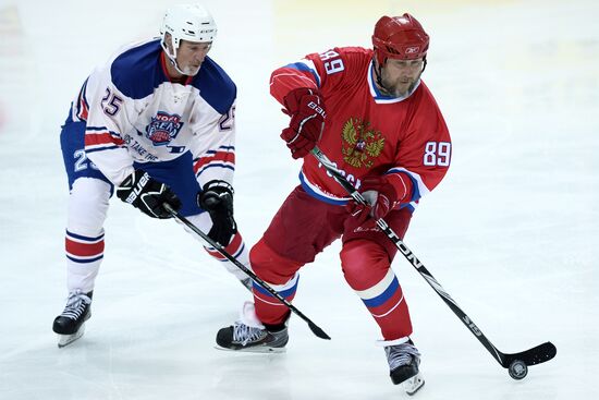 Ice Hockey. World Legends Under Moscow Stars gala match