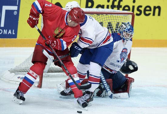 Ice Hockey. World Legends Under Moscow Stars gala match