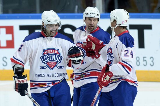 Ice Hockey. World Legends Under Moscow Stars gala match