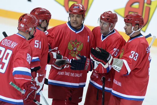 Ice Hockey. World Legends Under Moscow Stars gala match