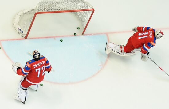 2016 IIHF World Ice Hockey Championship. Finland vs. Russia