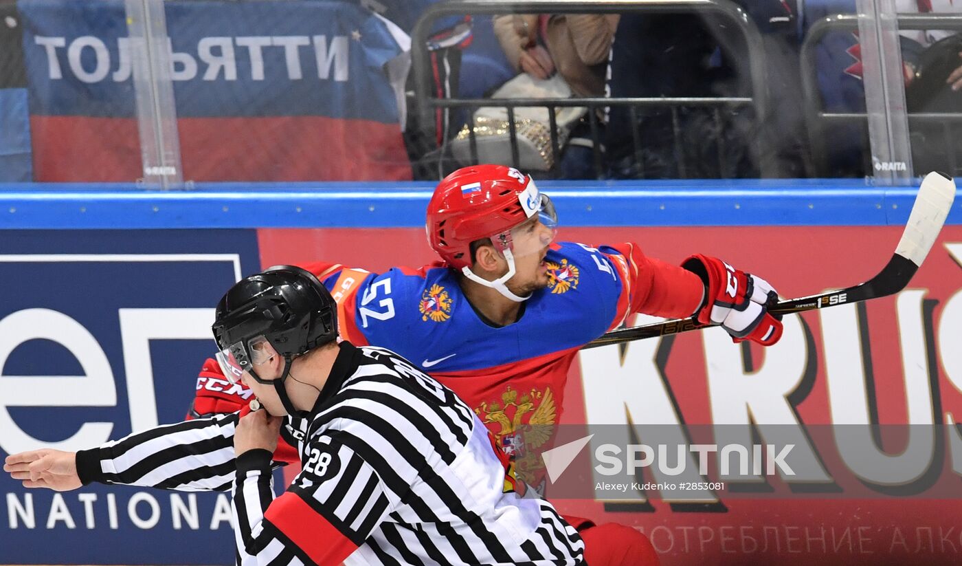 2016 IIHF World Ice Hockey Championship. Finland vs. Russia