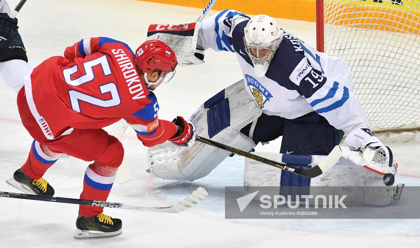 2016 IIHF World Ice Hockey Championship. Finland vs. Russia