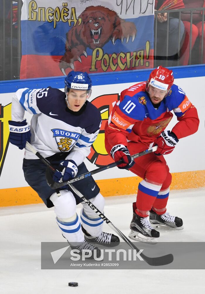 2016 IIHF World Ice Hockey Championship. Finland vs. Russia