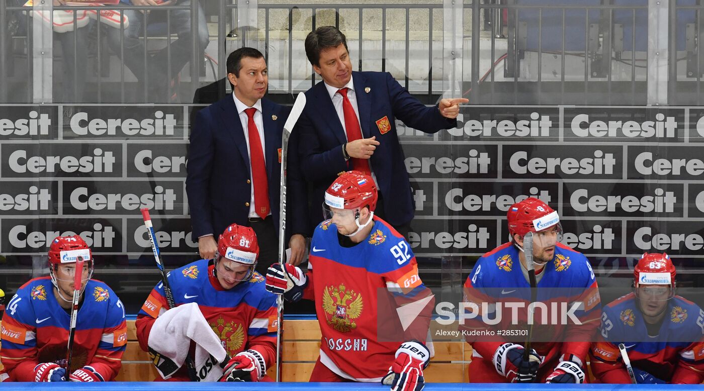 2016 IIHF World Ice Hockey Championship. Finland vs. Russia