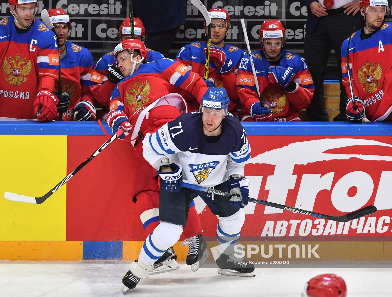 2016 IIHF World Ice Hockey Championship. Finland vs. Russia