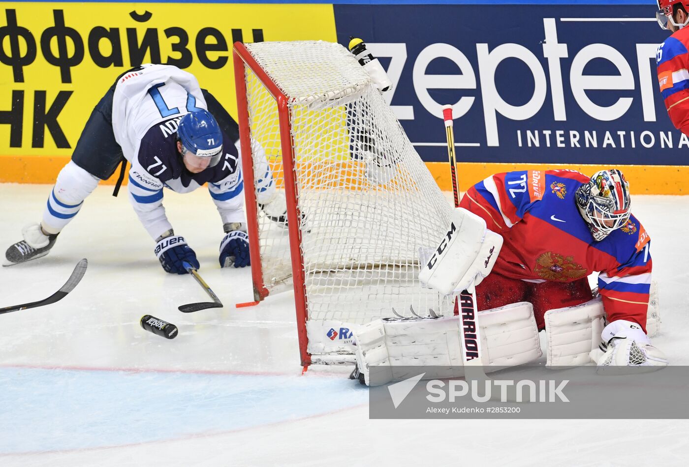 2016 IIHF World Ice Hockey Championship. Finland vs. Russia