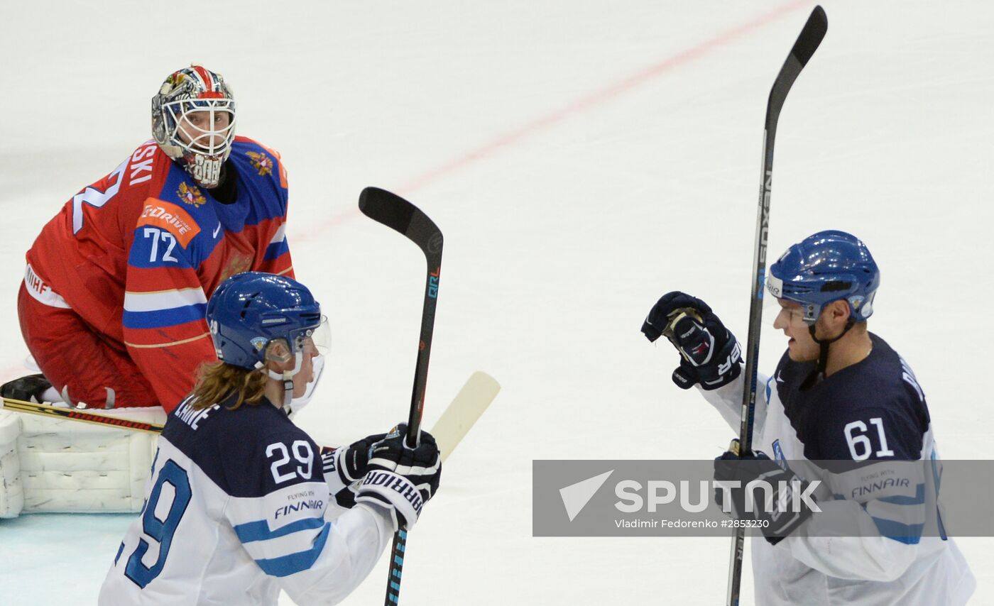 2016 IIHF World Ice Hockey Championship. Finland vs. Russia