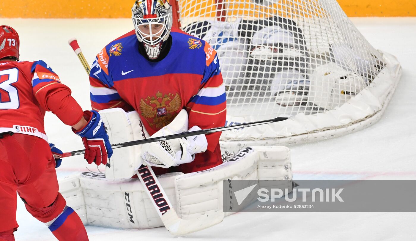 2016 IIHF World Ice Hockey Championship. Finland vs. Russia