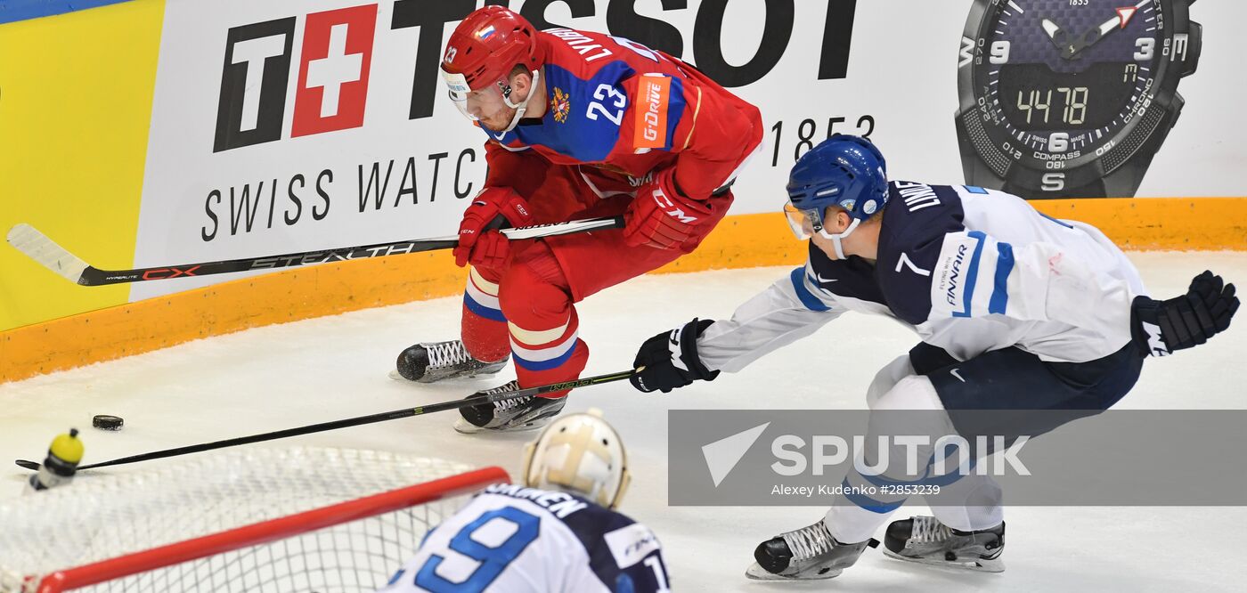 2016 IIHF World Ice Hockey Championship. Finland vs. Russia