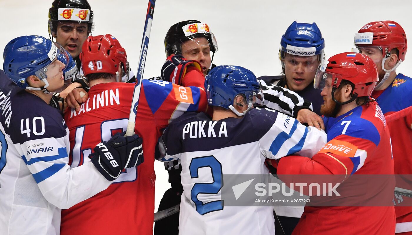 2016 IIHF World Ice Hockey Championship. Finland vs. Russia