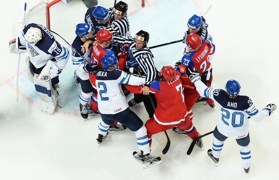 2016 IIHF World Ice Hockey Championship. Finland vs. Russia