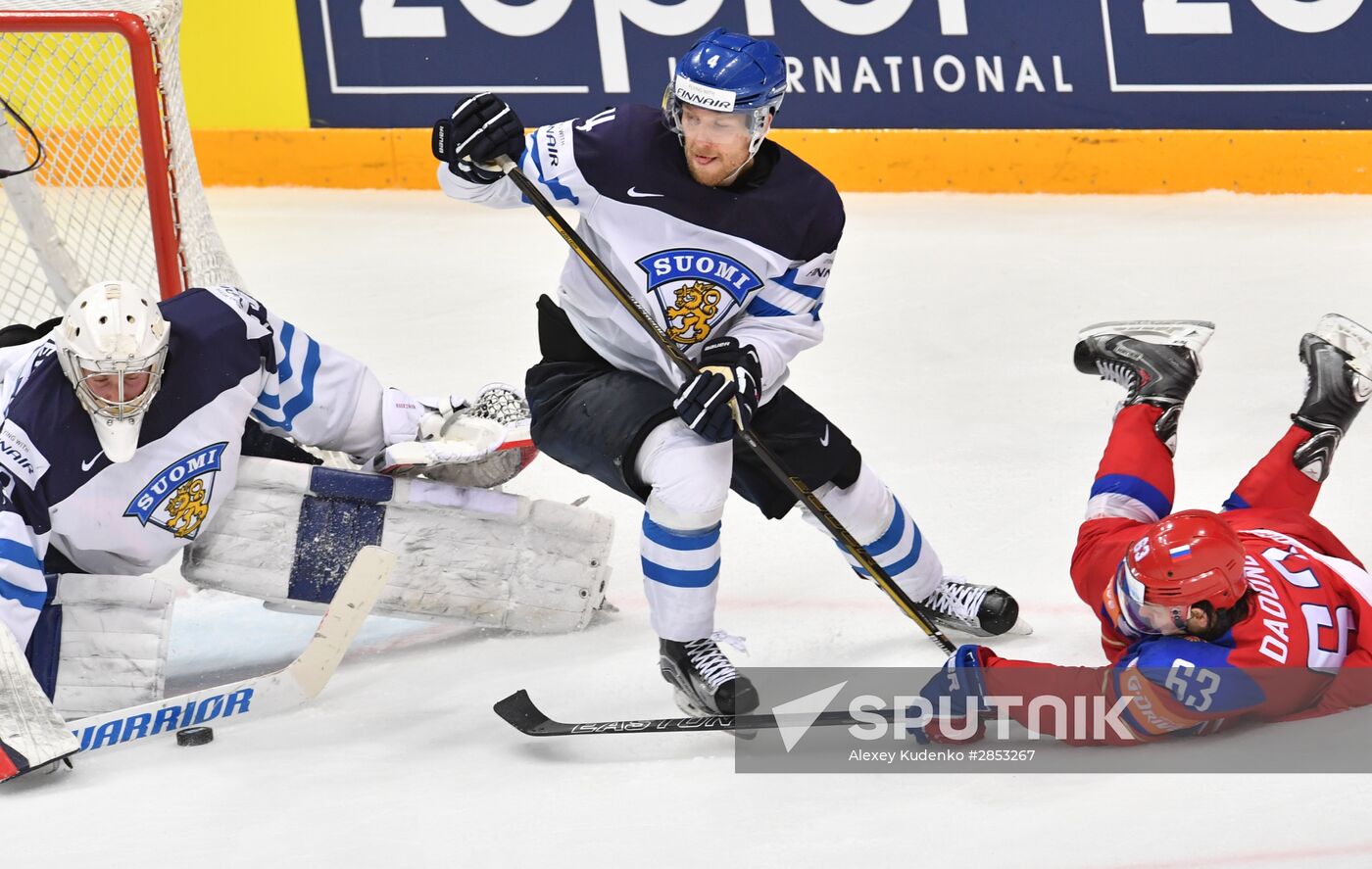 2016 IIHF World Ice Hockey Championship. Finland vs. Russia