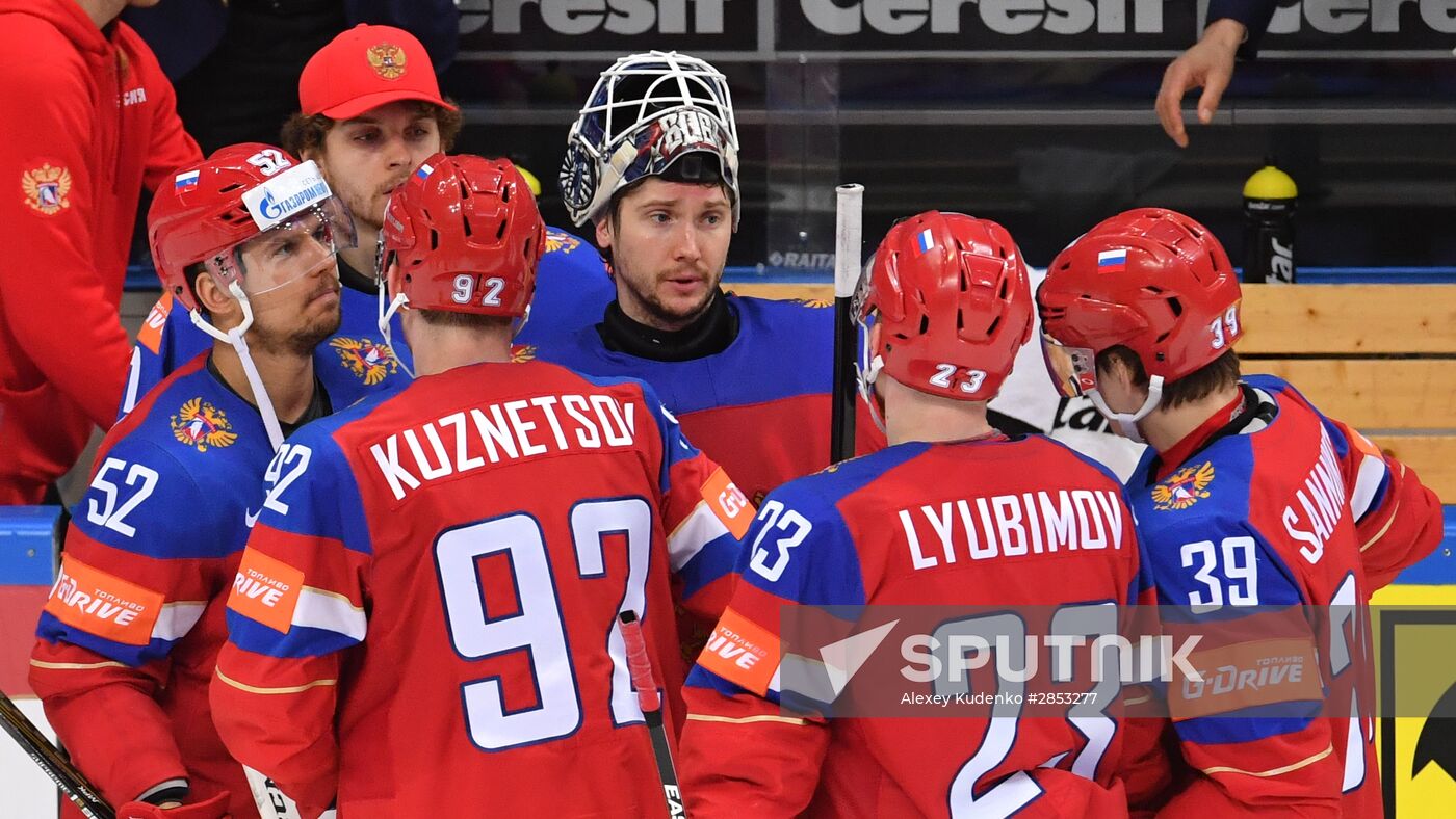 2016 IIHF World Ice Hockey Championship. Finland vs. Russia