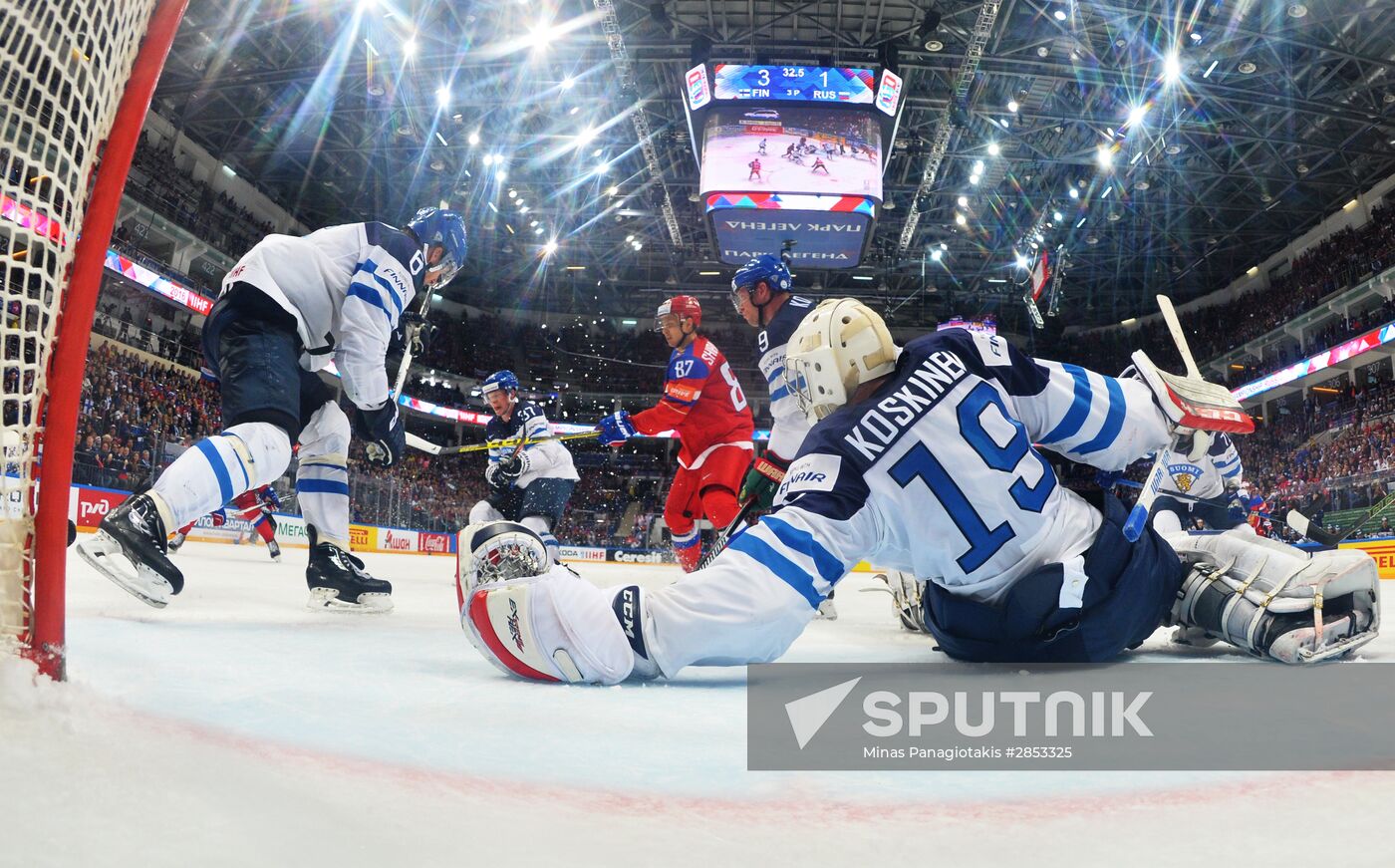 2016 IIHF World Ice Hockey Championship. Finland vs. Russia