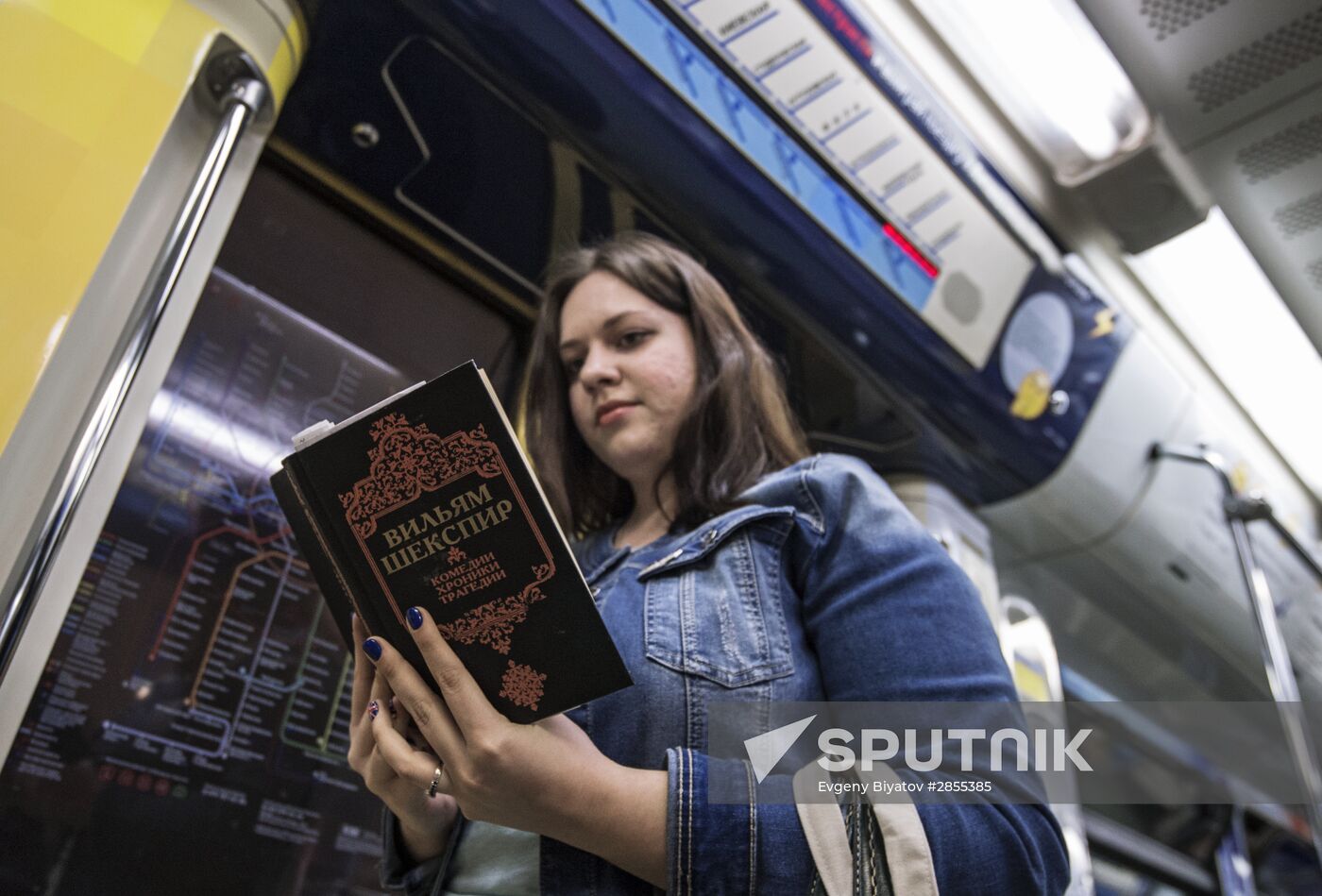 Head of British Council in Russia Michael Bird atLaunching Metro Poetry Train with new, Sheakespeare's Passions" exposition