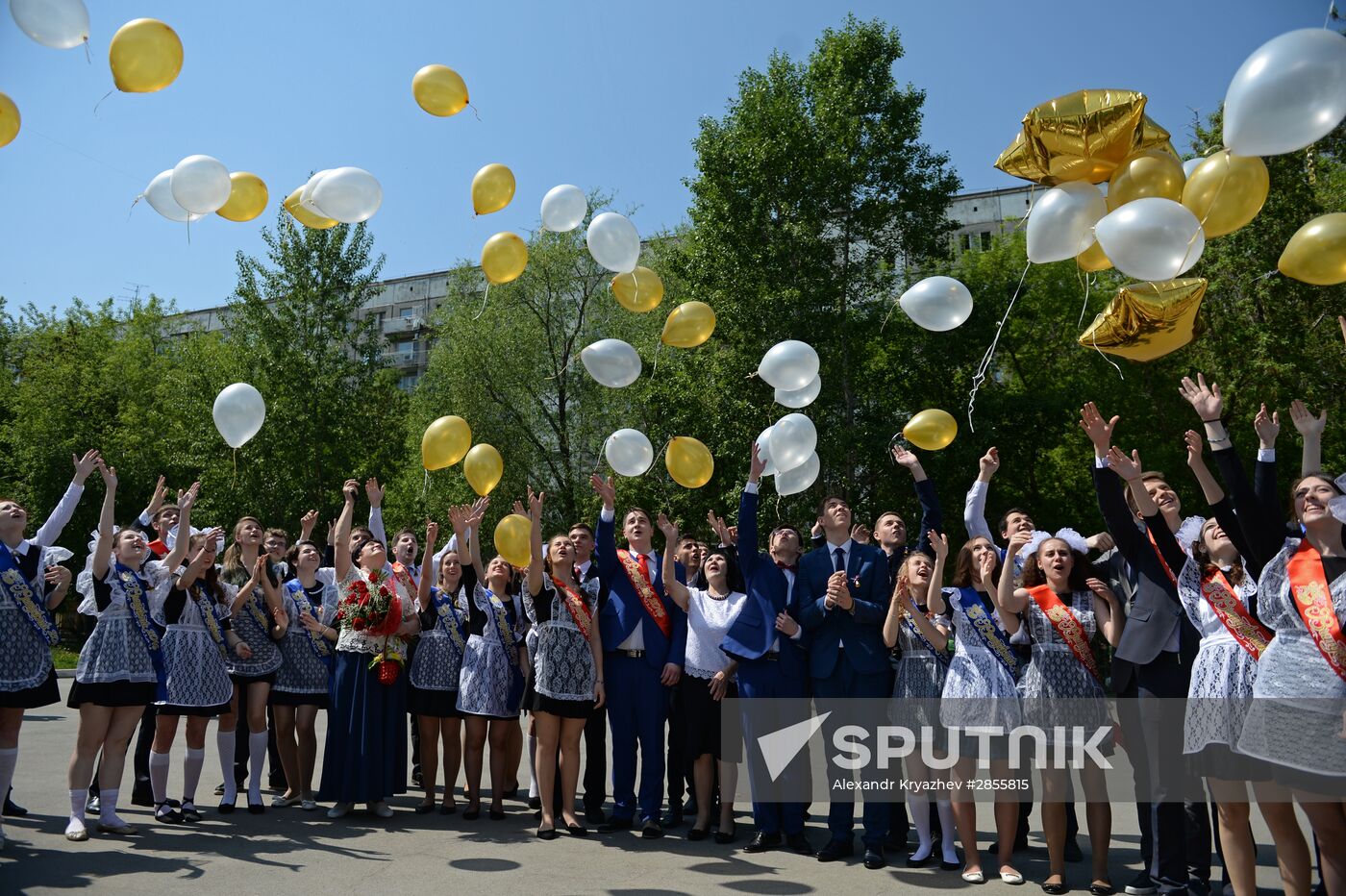 Last Bell celebration in Russian schools