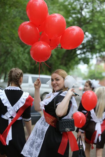 Last Bell celebration in Russian schools
