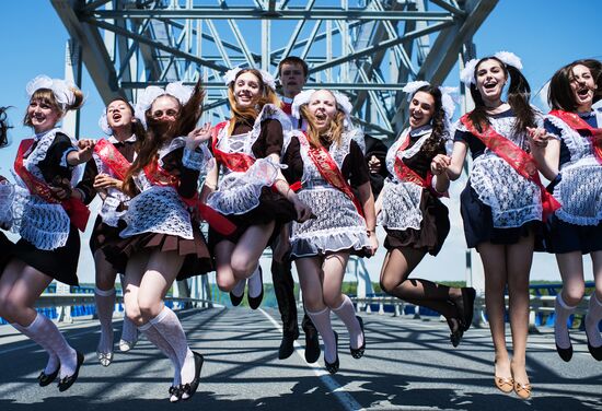 Last Bell celebration in Russian schools