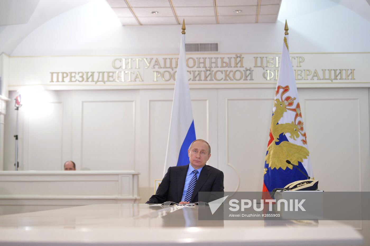 President Vladimir Putin launched oil loading at Arctic Gate terminal in Yamal