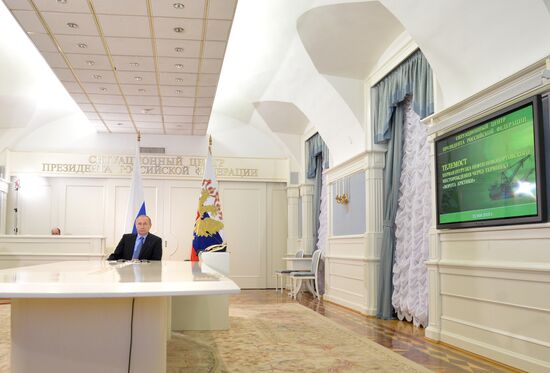 President Vladimir Putin launched oil loading at Arctic Gate terminal in Yamal